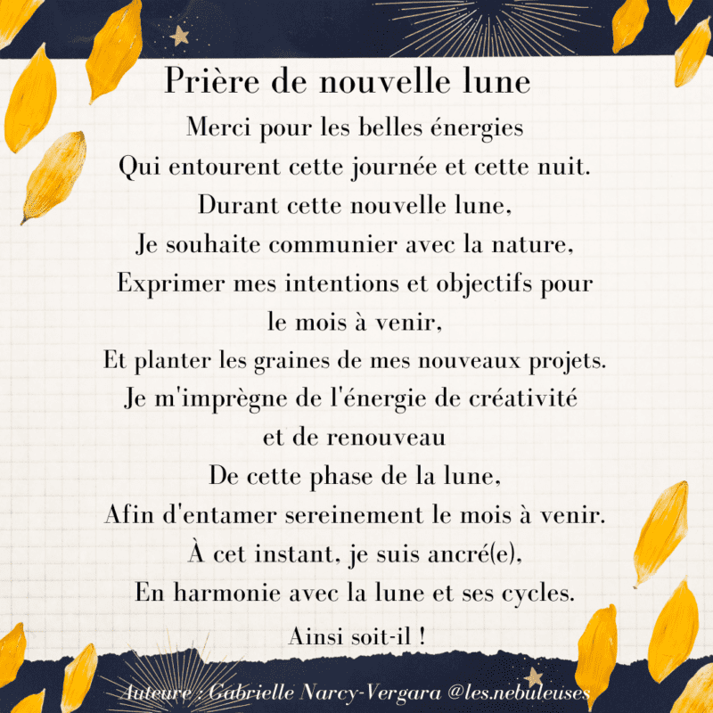 Prière Et Rituel De Nouvelle Lune Les Nébuleuses